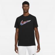 Футболка Nike M NK MASH SWOOSH SS TEE DD0767-010 р.2XL черный