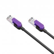 Патч-корд CableTime Cat8 FTP 40Gbps 2000MHz (CN80H) 1 м черныйфиолетовый