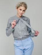 Рубашка FABRIKA_UA с бантом в цветы р. M разноцветный S337