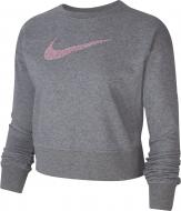 Джемпер Nike W NK DRY GET FIT CREW SWSH CU5506-091 р. S серый меланж Джемпер Nike W NK DRY GET FIT CREW SWSH CU5506-091 р. S серый меланж