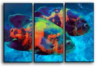 Картина модульная Морская жизнь 84x56 см Hotel Arizona HD 3-15565043939-FISH-22x33-BLUE