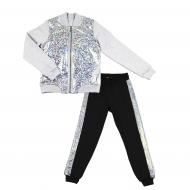 Спортивный костюм Danaya для девочки р.134 серый с черным ШЯ19-134