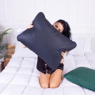 Подушка ортопедическая №4029 Satin Stripe 30-0021 Dark Blue Memory foam MirSon 59x43 см темно-синий