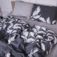 Комплект постельного белья Бязь 17-0591 Feathers Black 200х220 см мультиколор MirSon