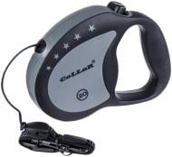Поводок-рулетка Collar Control до 20 кг 5 м серый с черным 81141