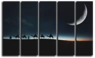Картина модульная Луна 140x89 см Hotel Arizona HD 5-705543946-MOON-35x55-BLACK