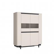 Шкаф-витрина Forte Meble 2d VODOL 1611х1303х448 мм бежевый / черный / бежевый