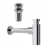 Сифон для умивальника Helmken з донним клапаном, хром