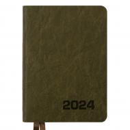 Щоденник датований Corsa хакі 352 стор. Leo Planner Unique A6 2024