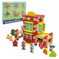 Игровой набор деревянный Shantou Пожарная станция 153 деталей C9437