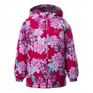 Куртка для девочки HUPPA CLASSY р.128 фуксия с принтом 17710030-71563-128 