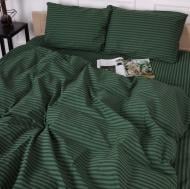 Комплект постельного белья Бязь 17-0612 Stripe Emerald 175х210 см изумрудный MirSon
