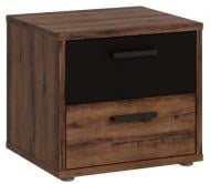 Тумба прикроватная Forte Meble Bellevue 498x447x415 мм дуб болотный/дуб чорный