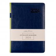 Дневник датированный темно-синий 368 стр. Leo Planner City A5 2024