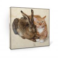 Репродукция Hare and Cat 48x48 см