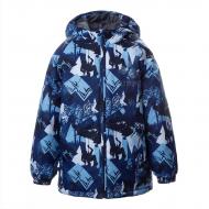 Куртка для мальчика HUPPA CLASSY р.134 темно-синий с принтом 17710030-72586-134 
