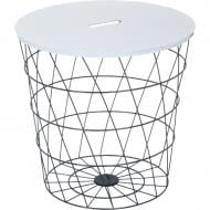Стол-корзина AltSteel Мальва 430x420x350 мм бело-черный Стол-корзина AltSteel Мальва 430x420x350 мм бело-черный