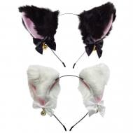Обруч Shantou Аніме вушка кішки з дзвіночком, 2 кольори, 11*14см Обруч Shantou Аніме вушка кішки з дзвіночком, 2 кольори, 11*14см
