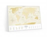 Скретч-карта Travel Map Gold World (рос.) 1DEA.me