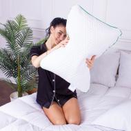 Подушка ортопедическая №4059 Steep Line Aloe Vera Memory foam MirSon 59x43 см белый с зеленым
