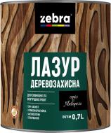 Лазурь ZEBRA Деревозащитная серия Акварель Пиния глянец 0,7 л