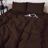 Комплект постільної білизни Бязь 17-0617 Stripe Brown 2х143х210 см коричневий MirSon