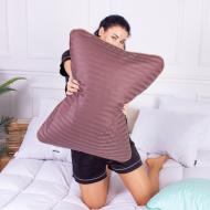 Подушка ортопедична №4071 Satin Stripe 30-0006 Dark Brown Memory foam MirSon 59x43 см темно-коричневий