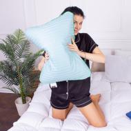 Подушка ортопедическая №4078 Satin Stripe 30-0014 Mint Memory foam MirSon 59x43 см салатовый