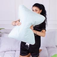 Подушка ортопедическая №4079 Satin Stripe 30-0015 Green Wave Memory foam MirSon 59x43 см мятный