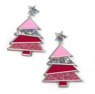 Серьги Sensio Pink tree пара золотой