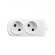 Колодка Lezard без заземлення 2 гн. без вимикача білий 721-0200-203