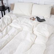Комплект постільної білизни Бязь 17-0623 Geometry Creamy 160х220 см кремовий MirSon