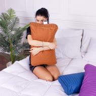 Подушка ортопедическая №4126 Satin Stripe 30-0005 Brown Memory foam MirSon 49x32x10,5 см коричневый