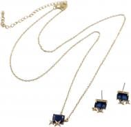 Набор бижутерии Sensio серьги и цепочка с подвесом Ocean Breeze золотой