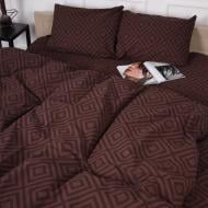 Комплект постельного белья Бязь 17-0624 Geometry Brown 220х240 см коричневый MirSon