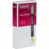 Маркер Axent Highlighter Dual 2-4 мм клиноподібний зелений+жовтий 2534-04-A