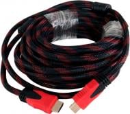 Кабель EXTRADIGITAL HDMI to HDMI v1.4B 28 AWG 14+1 CCS 10 м черный с красным (KBH1748)