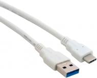 Кабель EXTRADIGITAL USB С - USB 3.0 28 AWG Gold PVC,Hi-Speed 1 м белый (KBU1673)