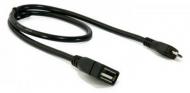 Кабель EXTRADIGITAL OTG USB 2.0 AF - micro USB M, 0.5 м, 30 AWG, Hi-Speed 0,5 м black (KBO1617)
