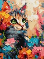 Картина за номерами Пухнастий котик ©art.solomiia 30x40 см Ідейка