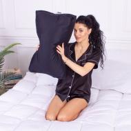 Подушка ортопедична №4160 Satin 0848 Blue Black Memory foam MirSon 49x32x10,5 см темно-синій