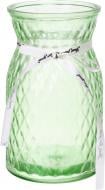 Ваза стеклянная CRYSTAL Crystal Sandy 18 см 18 см зеленая 83210414-38/4_YBG210414-3