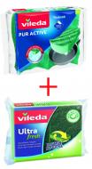 Губка для посуды Vileda Pur Active 2 шт. + Ultra Fresh 2 шт.