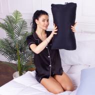 Подушка ортопедическая №4216 Satin 0848 Blue Black Memory foam MirSon 50x29x5/8 см темно-синий