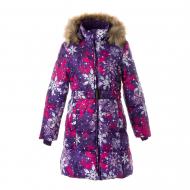 Пальто для девочки HUPPA Yacaranda р.158 лиловый с принтом 12030030-14353-158