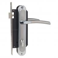 Комплект фурнітури циліндровий Linde A-1210 PZ 85 SN/CP 85 мм матовий нікель/полірований хром без петель