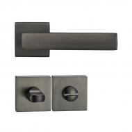 Ручка на розетці Linde A-2026 WC MA з накладкою під WC санвузловий матовий антрацит