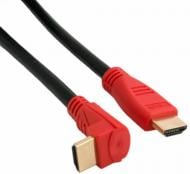 Кабель EXTRADIGITAL HDMI to HDMI, 90 Degree, PVC, v2.0, 28 AWG, Gold, Hi-Speed 1,5 м black (KBH1670)