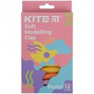 Пластилин восковый Fantasy Pastel 12 цветов 200 г K22-086-2P KITE