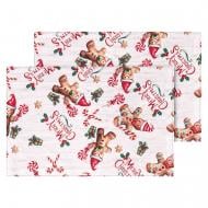 Набор салфеток Ardesto Christmas Gingerbrea 30x45 см красный